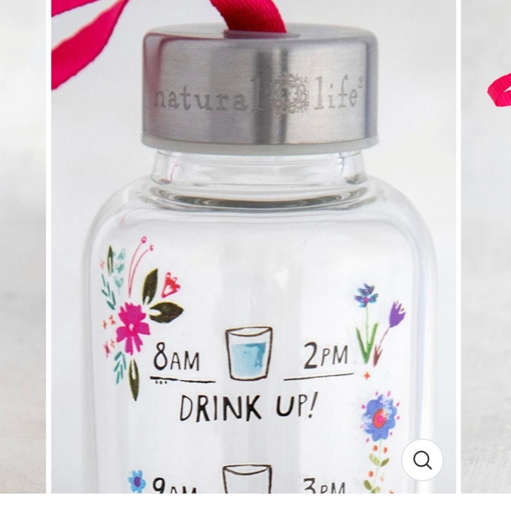 Inspirational Glass Water Bottle